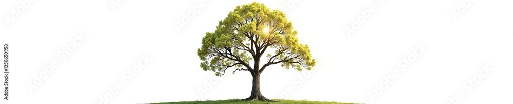 Obraz premium Tree branches stretching upwards against a bright white background, tree, solitary