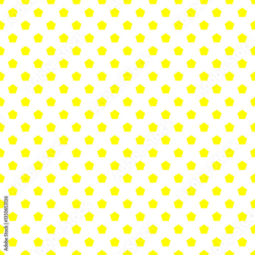 Yellow Pentagon Seamless Vector Pattern