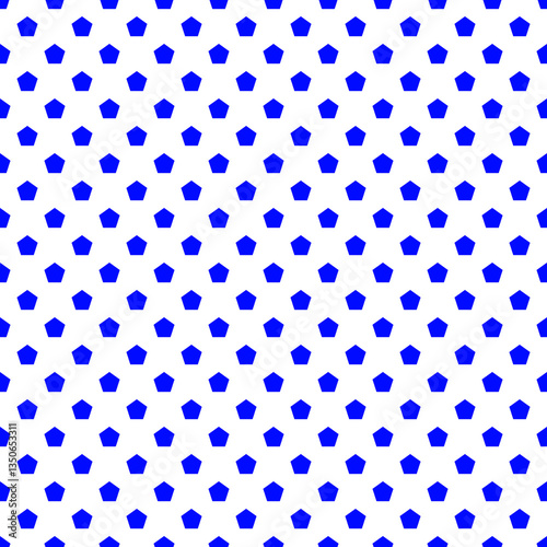 Dark Blue Pentagon Seamless Vector Pattern