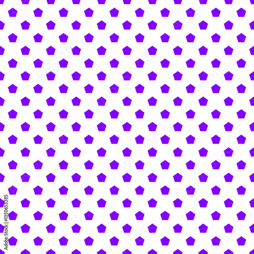 Dark Purple Pentagon Seamless Transparent Vector Pattern
