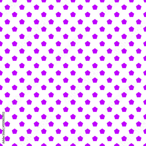 Purple Pentagon Seamless Vector Pattern
