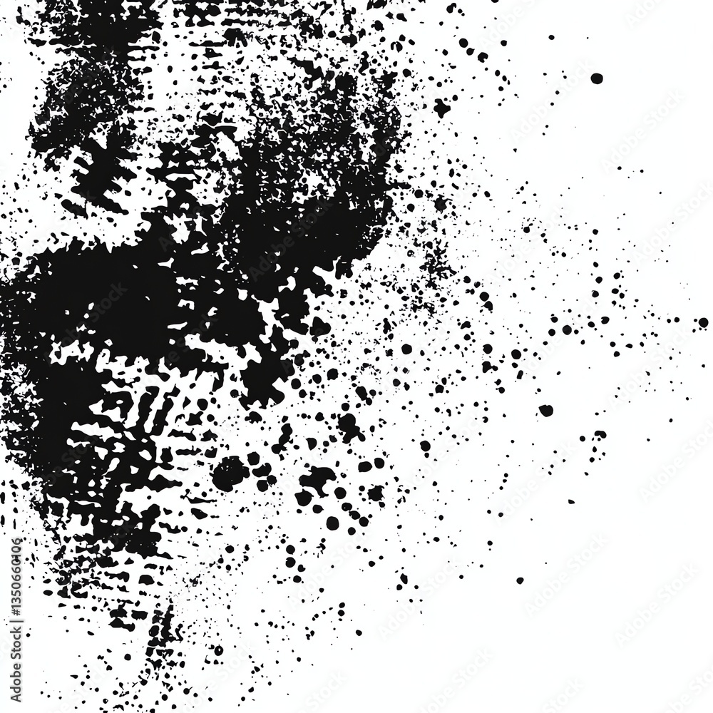 Abstract Black Ink Splatter Texture on White Background Great for Design Abstract Black Ink Splatter Texture on White Background Great for Design
