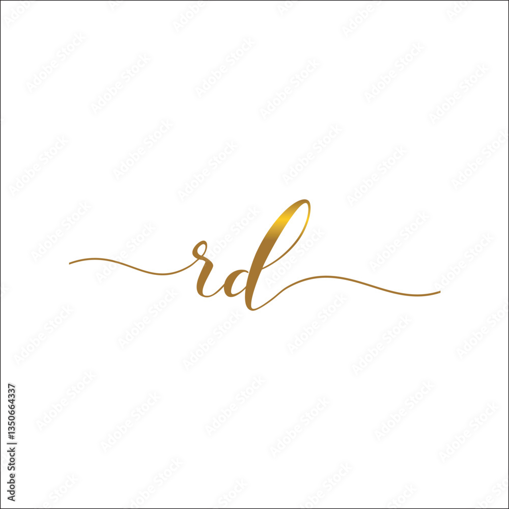 rd Initial handwriting logo vector template rd Initial handwriting logo vector template
