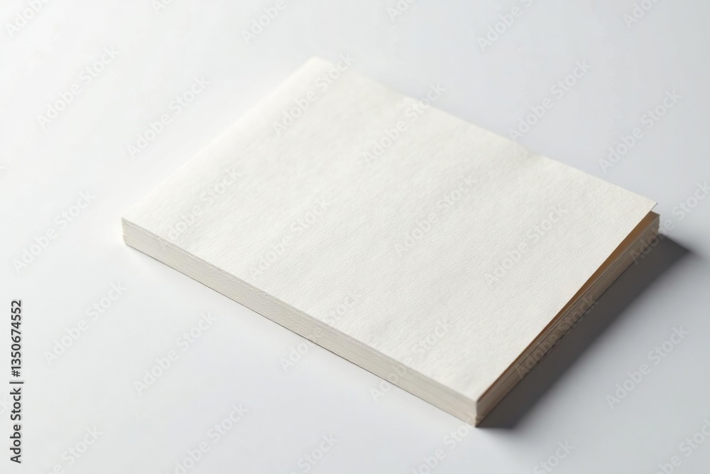 Fototapeta premium Soft, textured flap, clean white backdrop, sharp focus , detail, paper