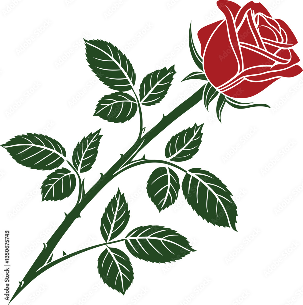 Obraz premium Colorful Rose Vector Design