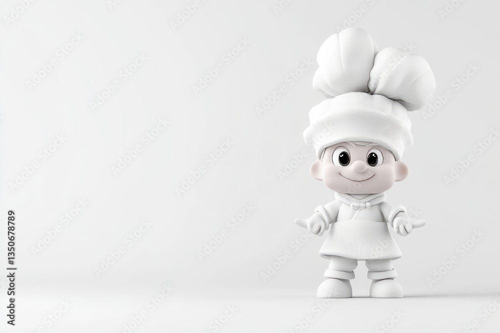 Whimsical chef figurine, simple design Whimsical chef figurine, simple design