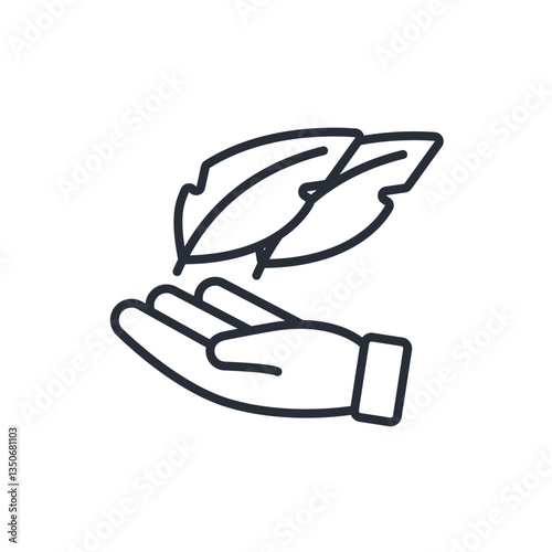sensitive icon. vector.Editable stroke.linear style sign for use web design,logo.Symbol illustration.
