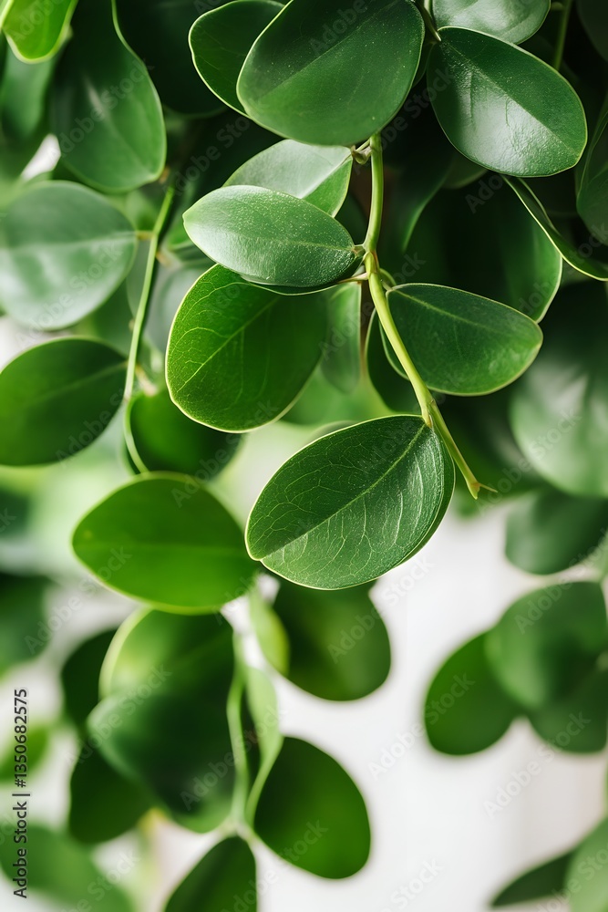 Obraz premium Vibrant Green Leaves Close Up Nature Photography