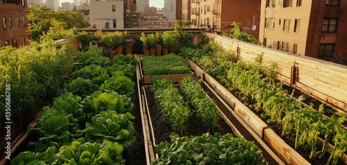 Urban Rooftop Garden for City Greenscape.