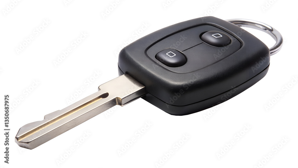 Car key with remote control isolated on white background Car key with remote control isolated on white background