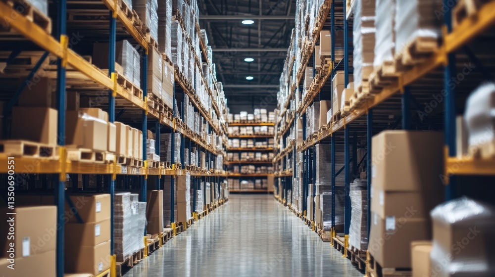Small warehouse space with organized shelves filled with neatly labeled products for online orders. Small warehouse space with organized shelves filled with neatly labeled products for online orders.