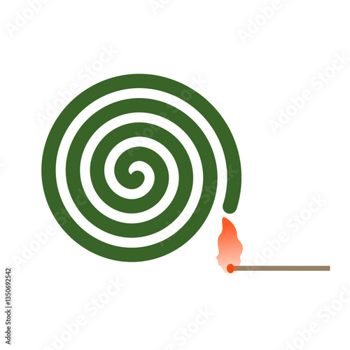 Mosquito coil illustration
