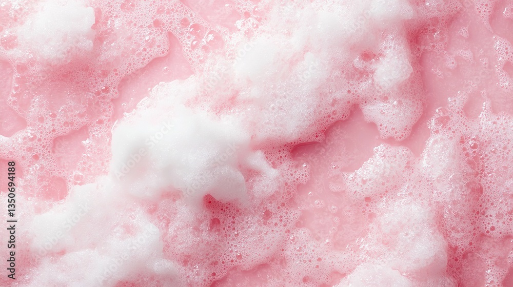 Fototapeta premium Close up image of pink and white soap bubbles