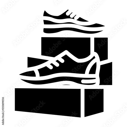 Sneaker Collection Vector Glyph Icon Design