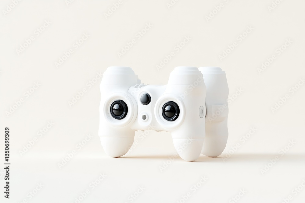 Fototapeta premium Modern, minimalist white video game controller