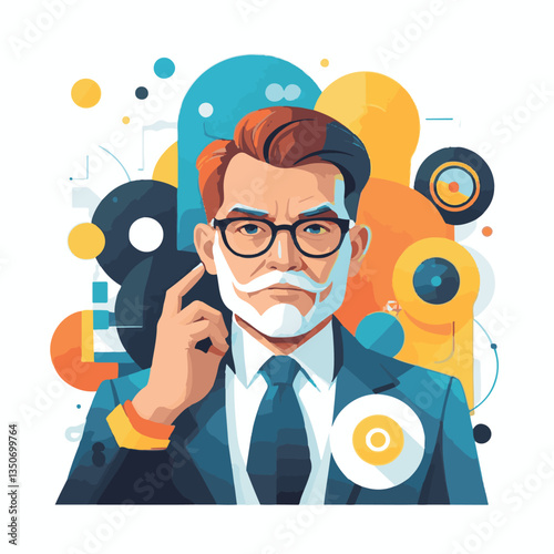 employee appreciation day, investment solution, copy space, boss, confident man, lawyer office, finance management, 40 40s, work, older adult, internet technology, satisfied person, group, middle age,