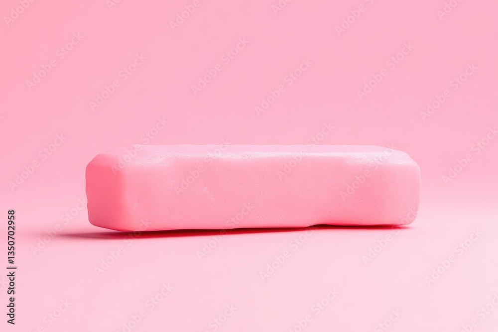 Pink candy bar on a pink background Pink candy bar on a pink background
