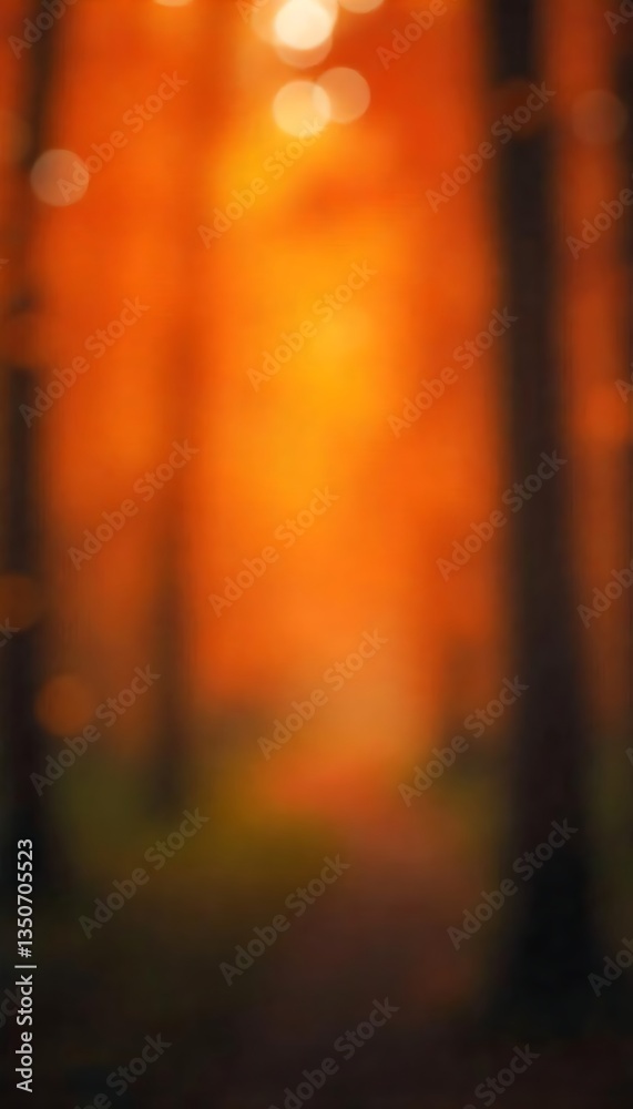 Generative AI Autumnal Path: A Dreamlike Blurred Forest Scene Generative AI Autumnal Path: A Dreamlike Blurred Forest Scene