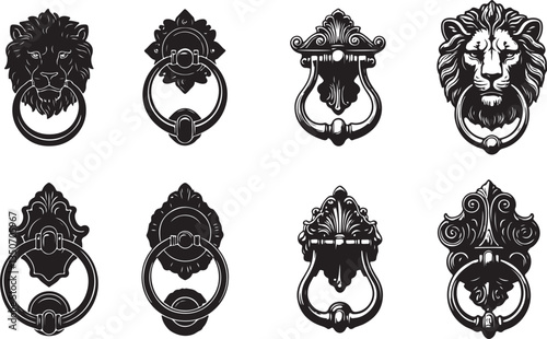 Door Knockers Silhouette - Vintage and Classic Entryway Accessories