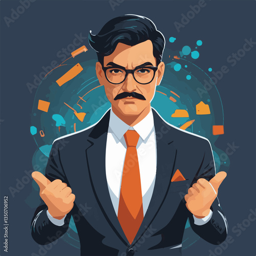 employee appreciation day, investment solution, copy space, boss, confident man, lawyer office, finance management, 40 40s, work, older adult, internet technology, satisfied person, group, middle age,