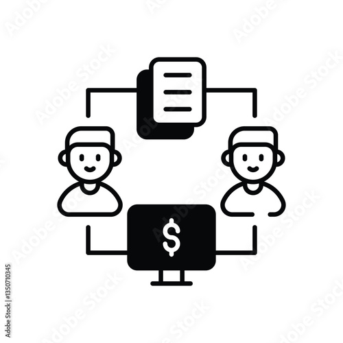 P2p Lending vector icon stock illustration