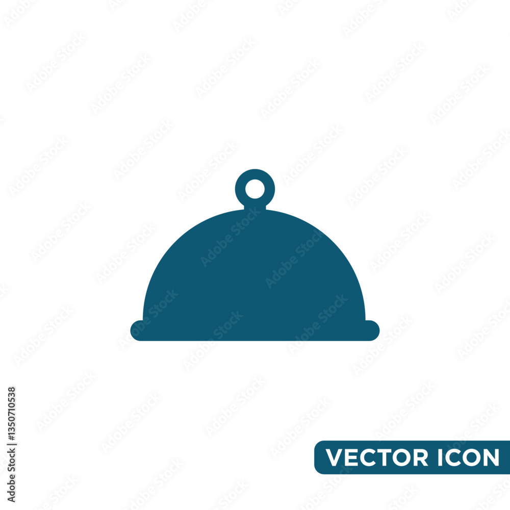 Simple Movable Food Cover Icon Design Template 