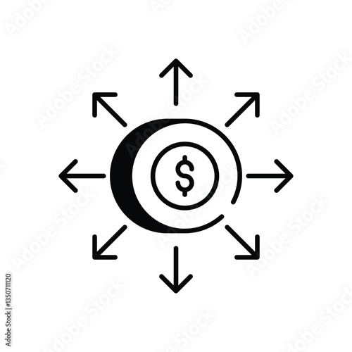 Financial Inclusion vector icon stock illustration