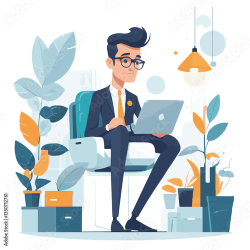 employee appreciation day, investment solution, copy space, boss, confident man, lawyer office, finance management, 40 40s, work, older adult, internet technology, satisfied person, group, middle age,
