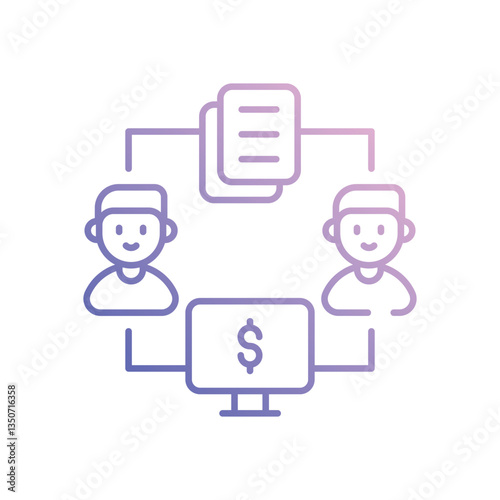 P2p Lending vector icon stock illustration
