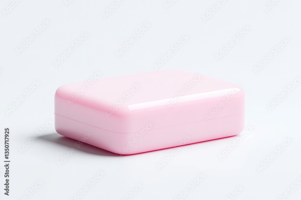 Pink rectangular soap box
