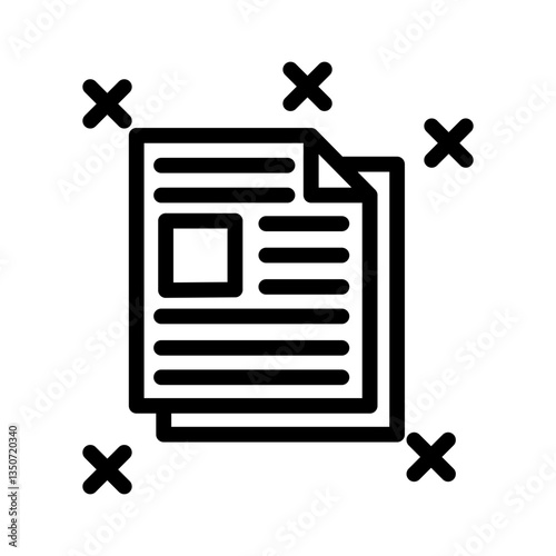 Newspaper icon template SVG