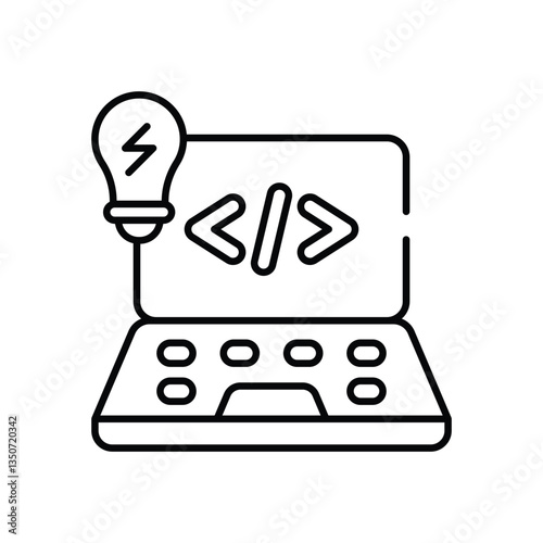 hackathon vector icon stock illustration