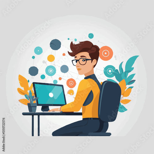 employee appreciation day, investment solution, copy space, boss, confident man, lawyer office, finance management, 40 40s, work, older adult, internet technology, satisfied person, group, middle age,