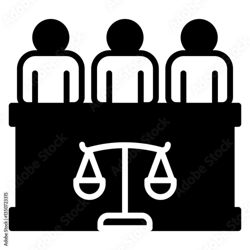 Jury Law Solid Icon