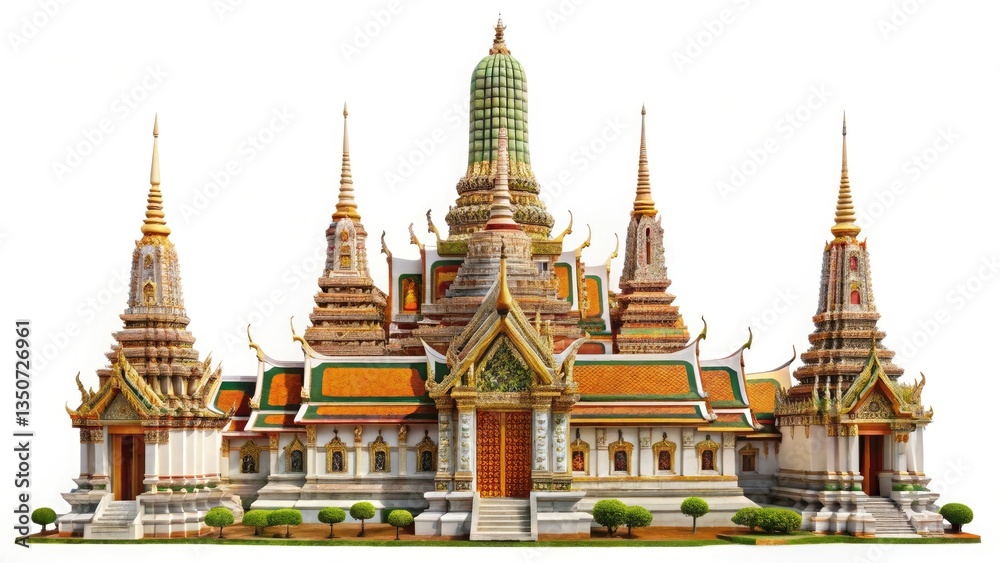 Fototapeta premium Wat Arun Bangkok Drone Photography: Stunning Aerial Views of Thailand's Temple of Dawn