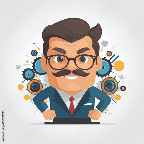 employee appreciation day, investment solution, copy space, boss, confident man, lawyer office, finance management, 40 40s, work, older adult, internet technology, satisfied person, group, middle age,