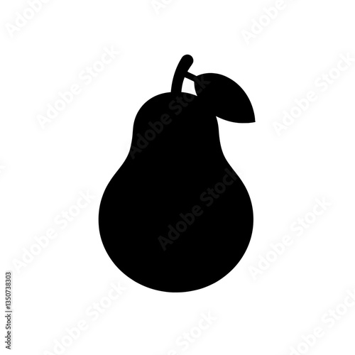 Pear silhouette vector 