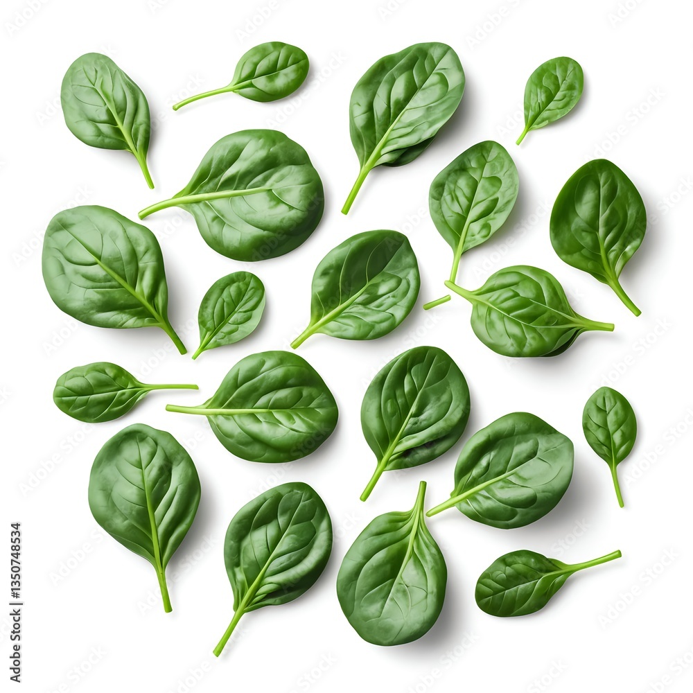Fototapeta premium Fresh Spinach Leaves Pattern