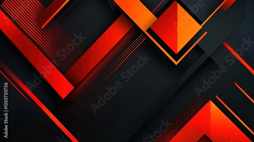 Abstract Red and Black Geometric Background