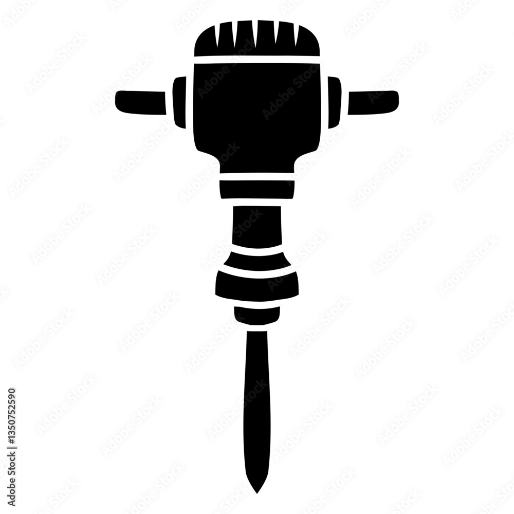 jackhammer construction tools vector icon jackhammer construction tools vector icon