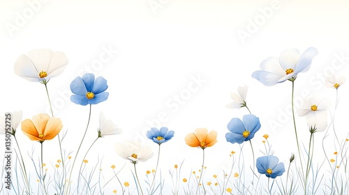 Pastel Cosmos Meadow for Spring Bloom.