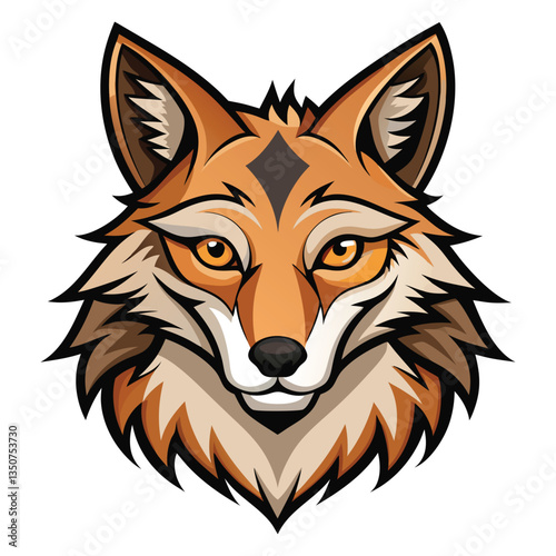 Fierce Coyote Head Vector Available on EPS File
