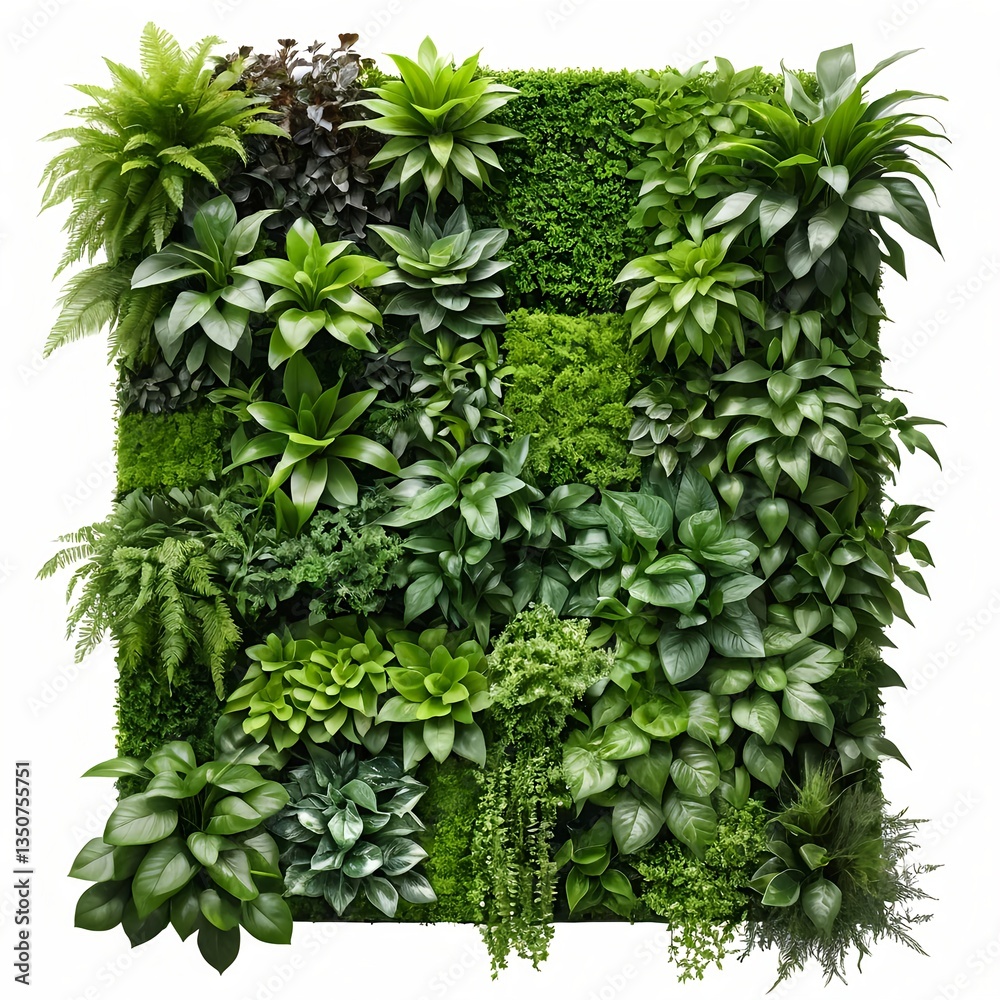 Fototapeta premium Lush Green Vertical Garden Wall