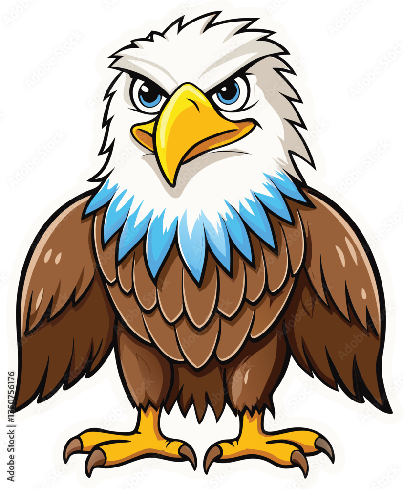 Obraz premium Realistic Eagle Vector Illustration – Detailed Raptor Bird Art – Available on EPS File
