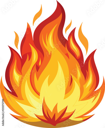 Realistic Fire Flame Vector Illustration – Available on EPS File

