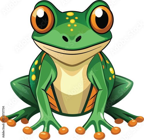Realistic Frog Vector Art Available on EPS File
