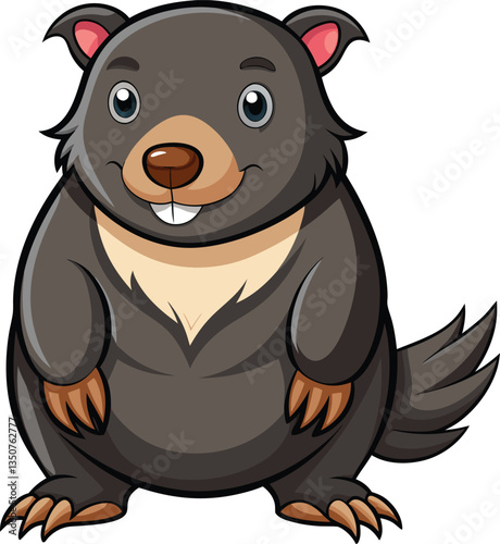 Cute Little Mole Vector Illustration Available on EPS File