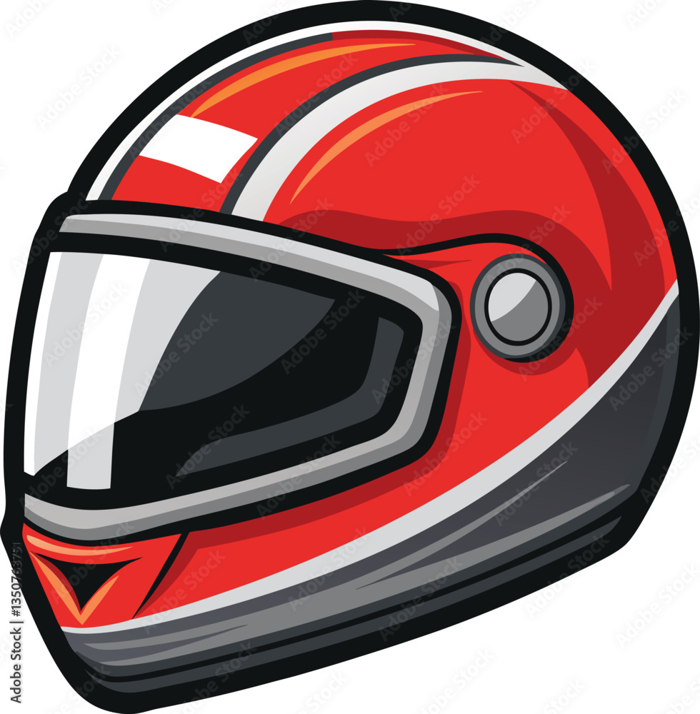 Fototapeta premium Off-Road Dirt Bike Helmet Vector Illustration Available on EPS File