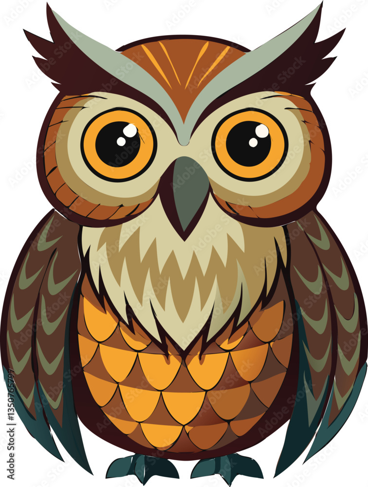 Flying Owl in Motion Vector Illustration Available on EPS File Flying Owl in Motion Vector Illustration Available on EPS File