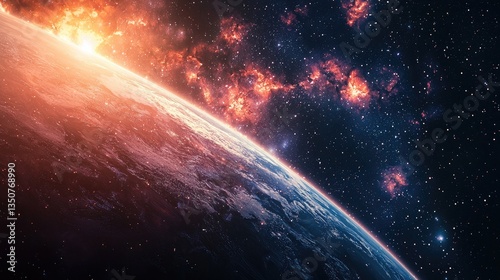 Creative design for a 4k wallpaper of space